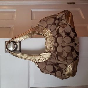 Gold/tan coach bag